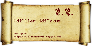Müller Márkus névjegykártya